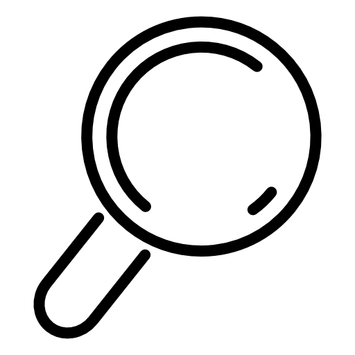 Magnifier tool thin outline