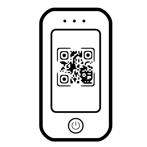 Qr code on mobile phone screen