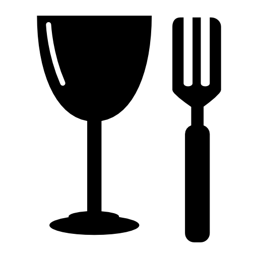 Glass and fork