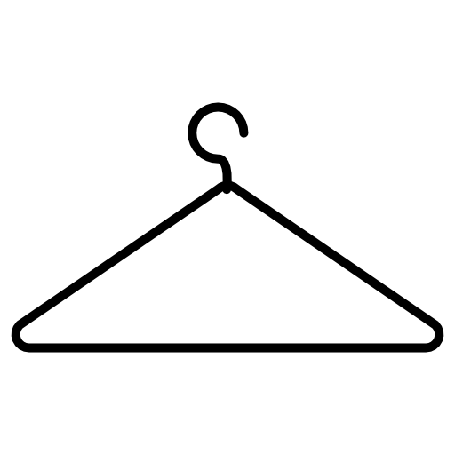 Coat hanger thin outline