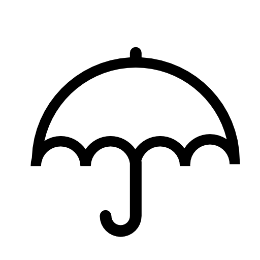 Umbrella outline, IOS 7 interface symbol
