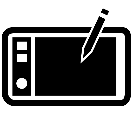 Writing on a tablet with a pencil