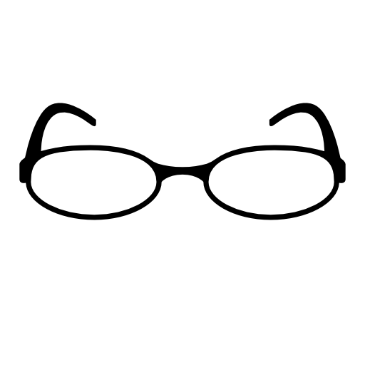 Oval shape reading eyeglasses