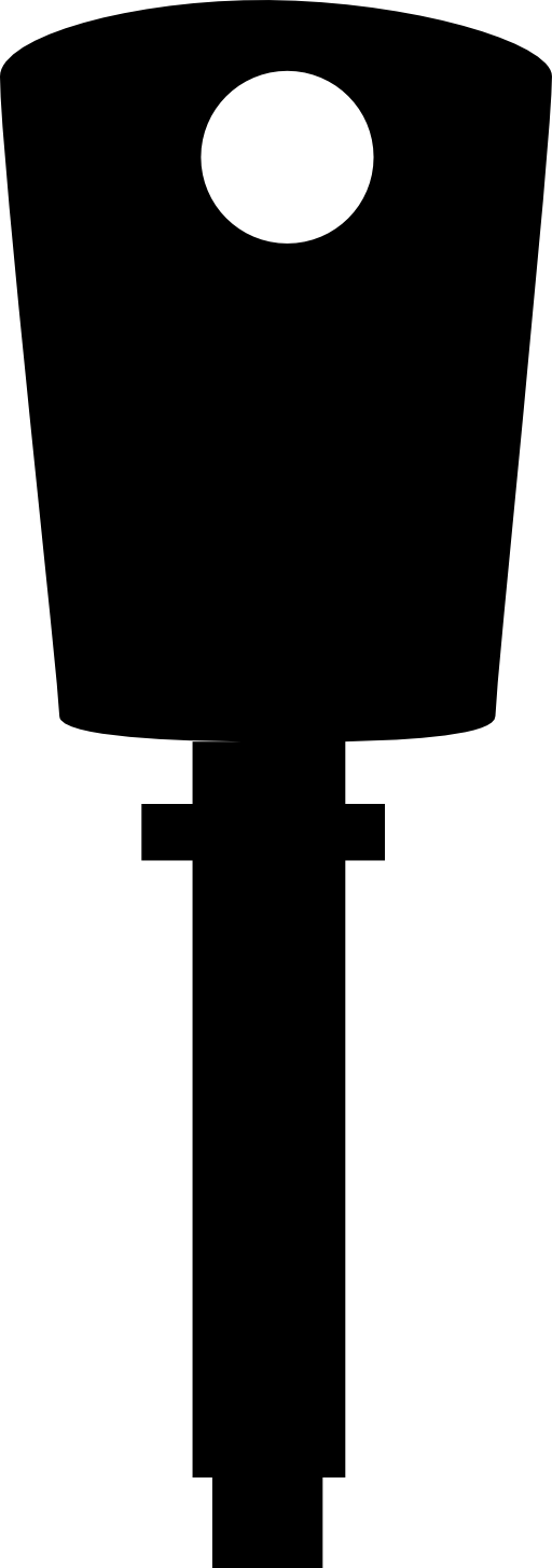 Straight black key silhouette