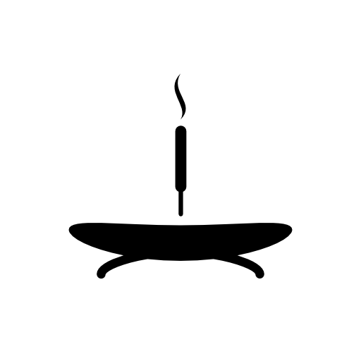 Incense stick on a base