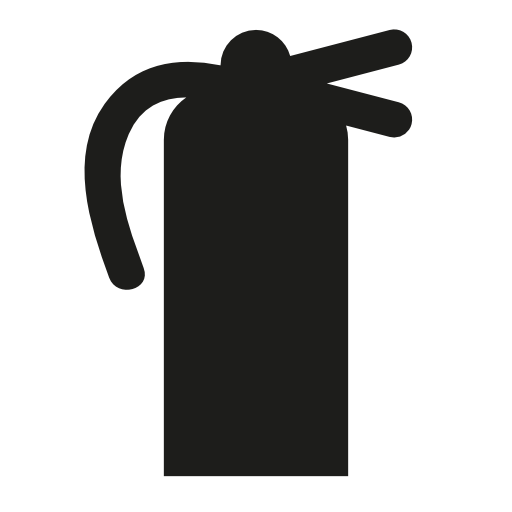 Fire extinguisher black tool shape