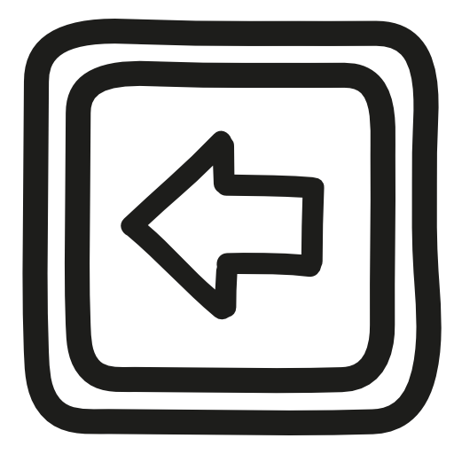 Left button with an arrow hand drawn symbol