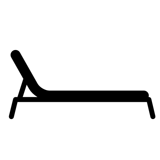 Cot black silhouette side view