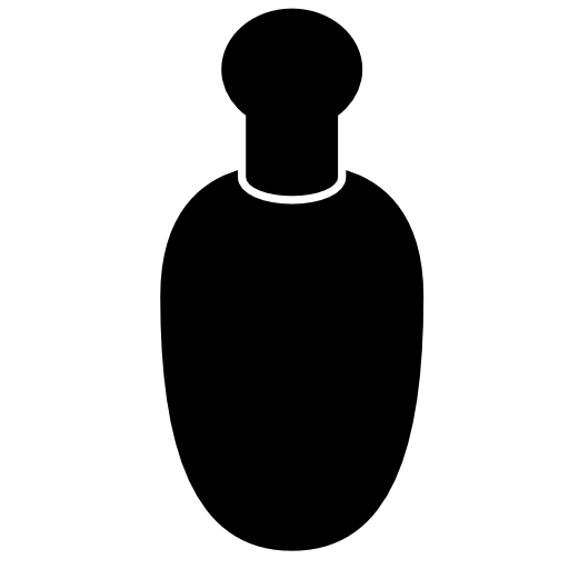 Bottle black and rounded shape