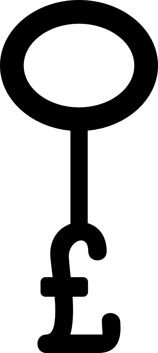 Pound key shape with an oval
