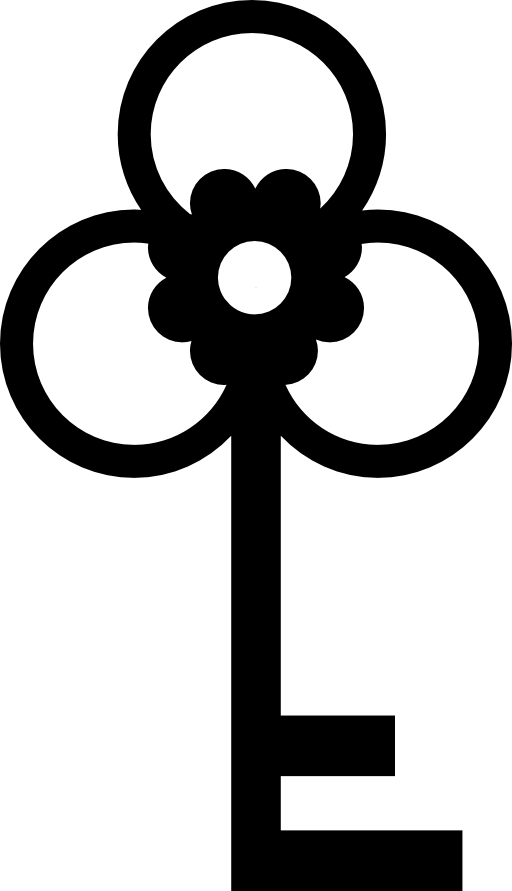 Flower shaped key