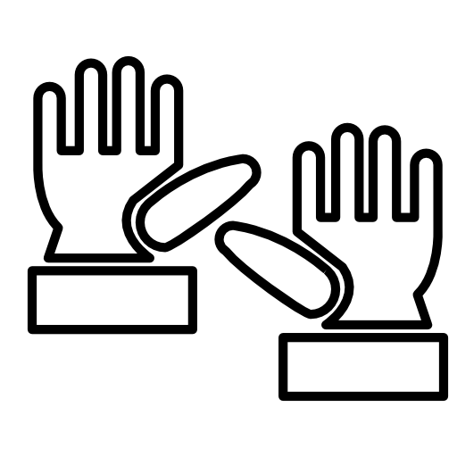 Gloves pair outlines