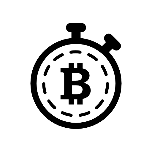 Bitcoin symbol inside a timer variant