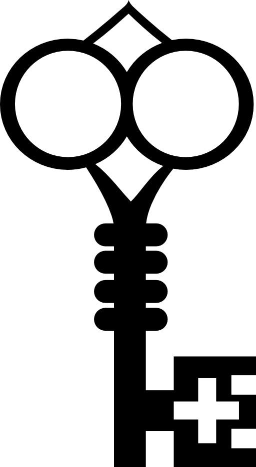 Key with original different shape design