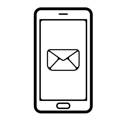Email sign on mobile phone screen