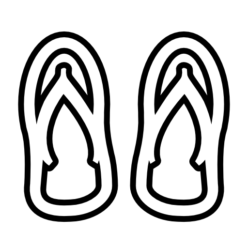 Sandals pair outline