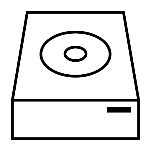 DVD drive, IOS 7 symbol