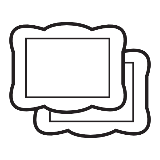 Frame double, IOS 7 interface symbol