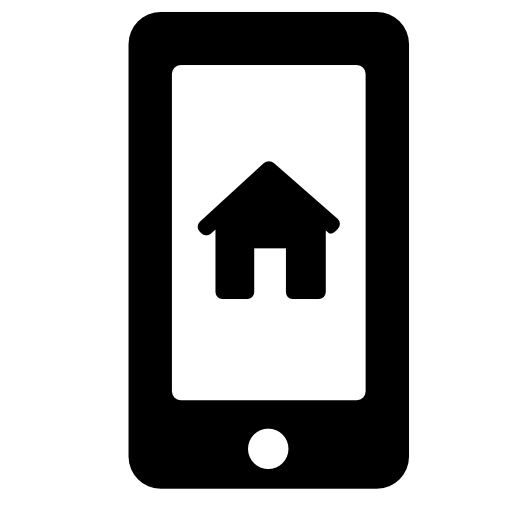 Home symbol on phone screen