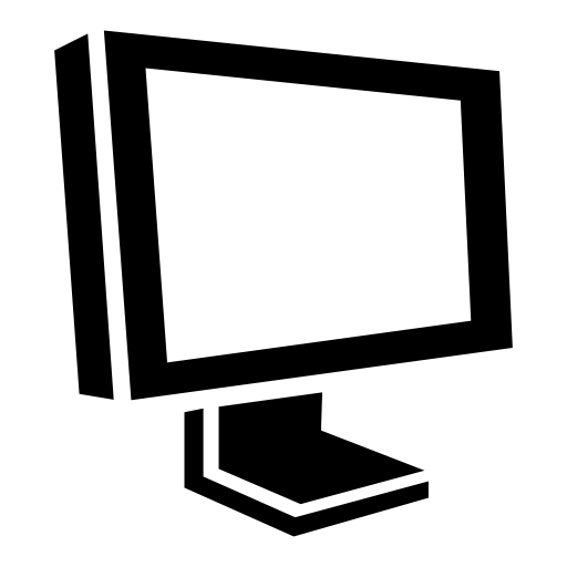 Screen of a monitor in perspective