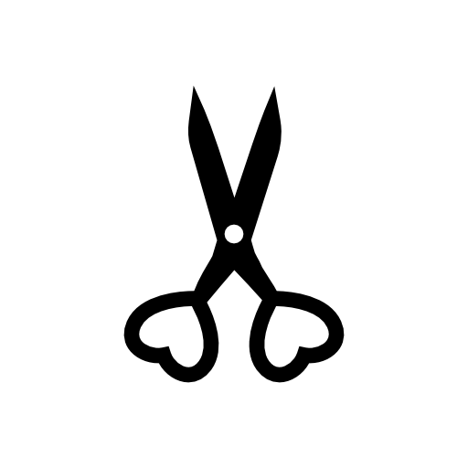 Scissors with hearts