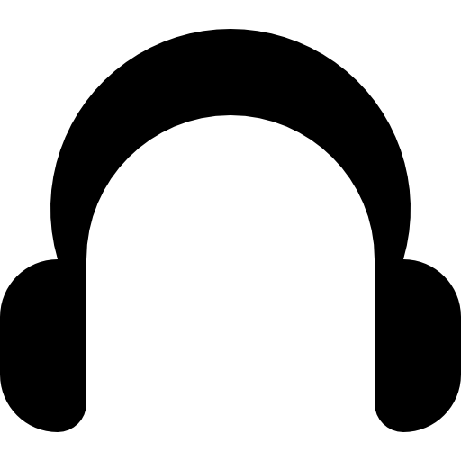 Headphone black shape