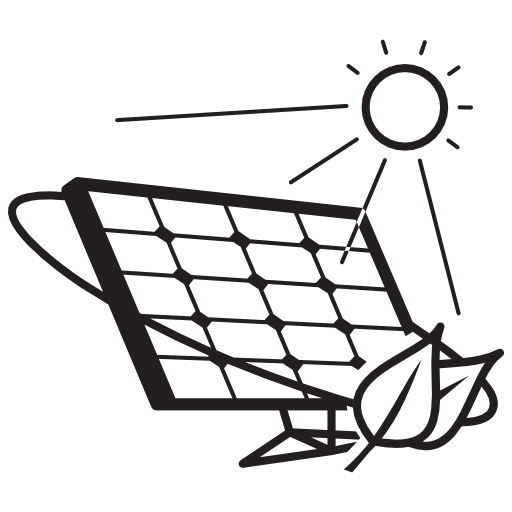 Eco solar panel under bright sun