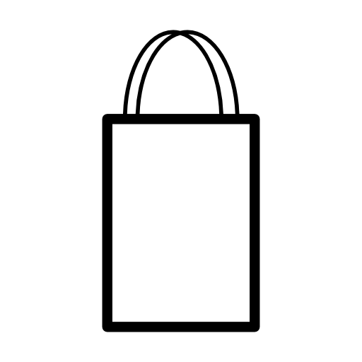 Shopping bag outline with double handle