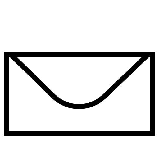 Envelope outlined shape