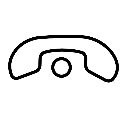 Mobile phone auricular sign with a circle outlines