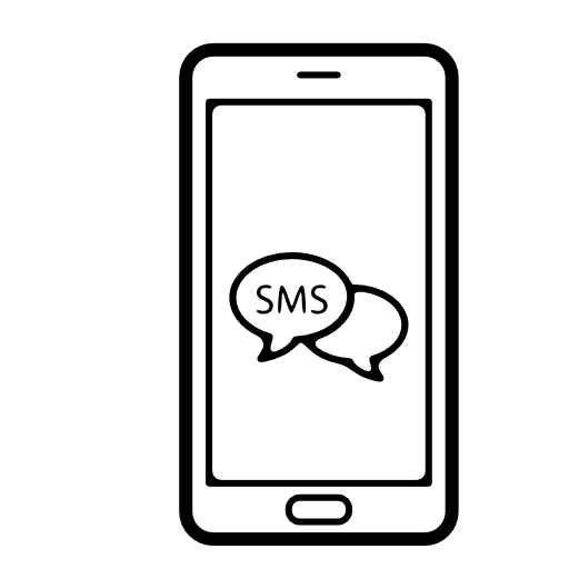 Chat bubbles on mobile phone screen