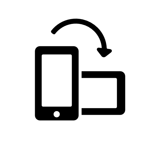Rotating phone from vertical to horizontal position