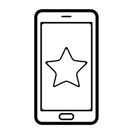 Star on a mobile phone screen
