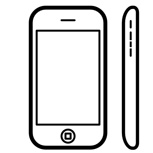 Iphone 3G frontal and side view