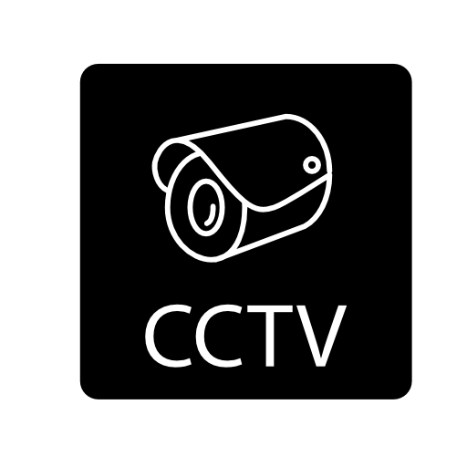 Surveillance camera and cctv letters of closed tv circuit in a square