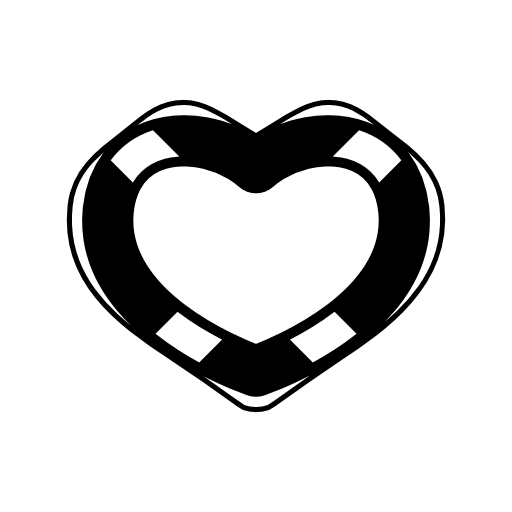 Lifebuoy with heart shape