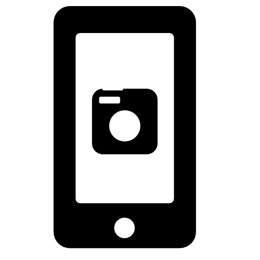 Photo camera on phone screen
