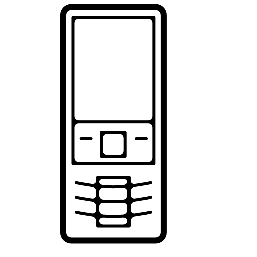 Mobile phone variant with buttons outline