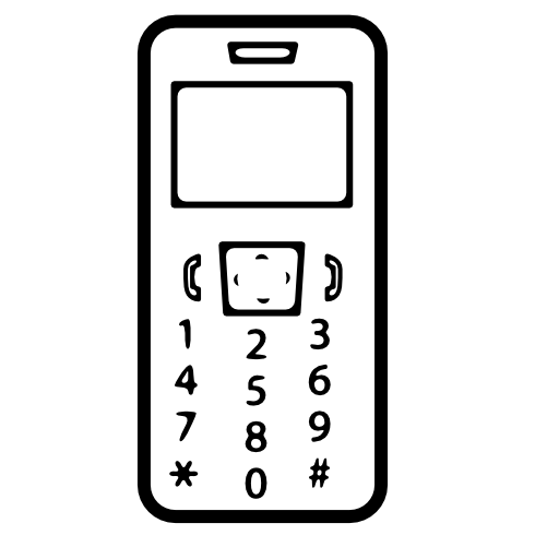 Phone with numbers of the buttons