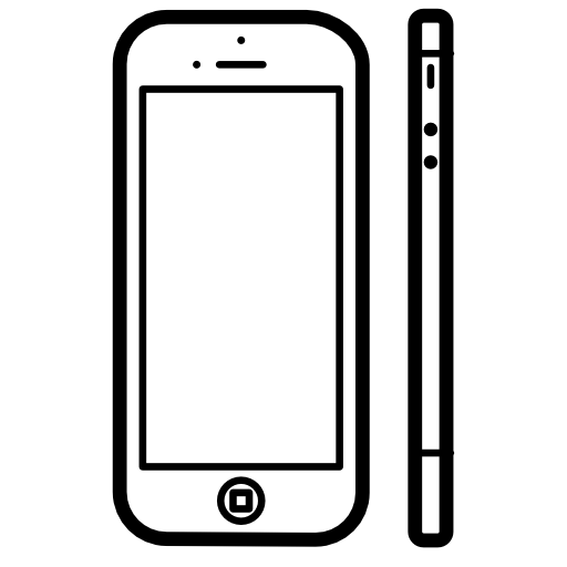 Phone from front and side view