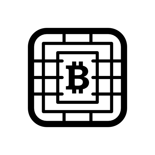 Bitcoin symbol on sim card chip