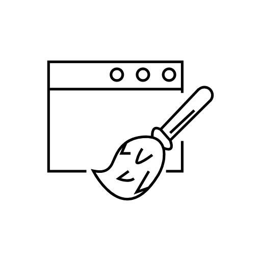 Cleaning brush and machine outline