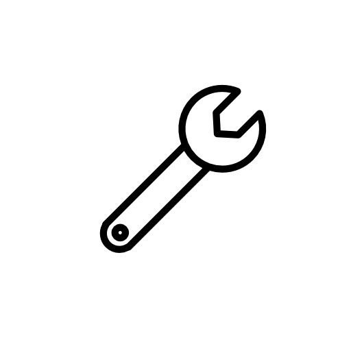 Wrench tool thin outline