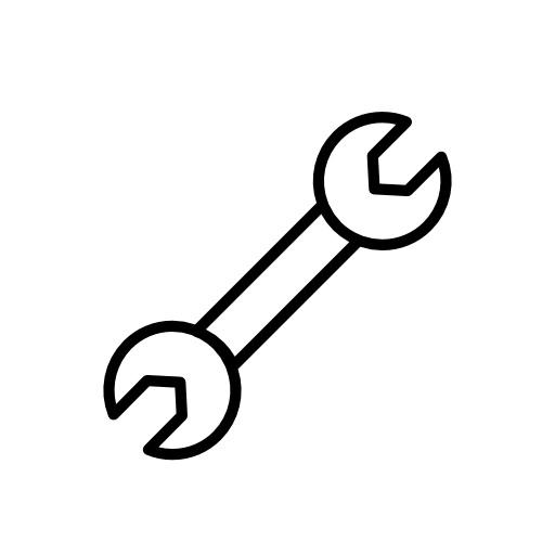 Double sided wrench tool outline