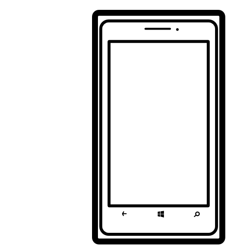 Mobile phone outline of popular model Nokia Lumia
