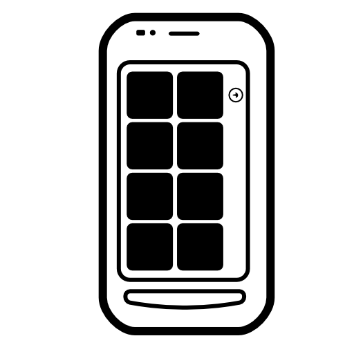Mobile phone with black squares on the screen