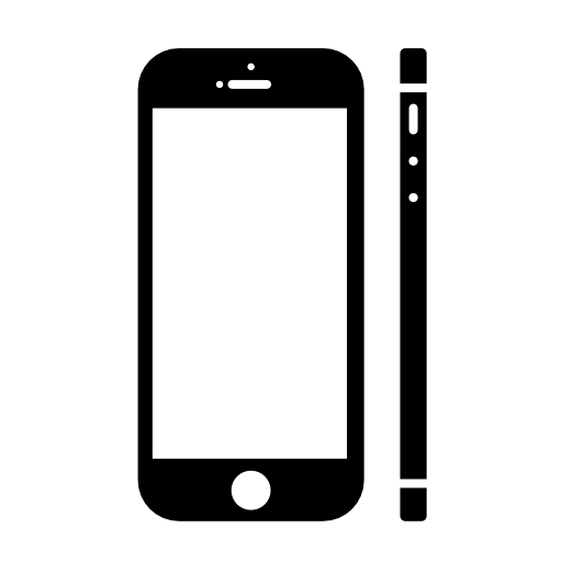 Phone from side and front view