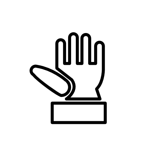 Right glove outline