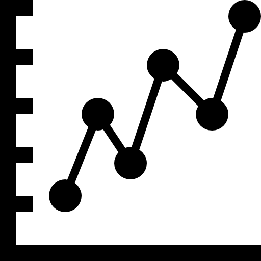 Increasing line graphic of business