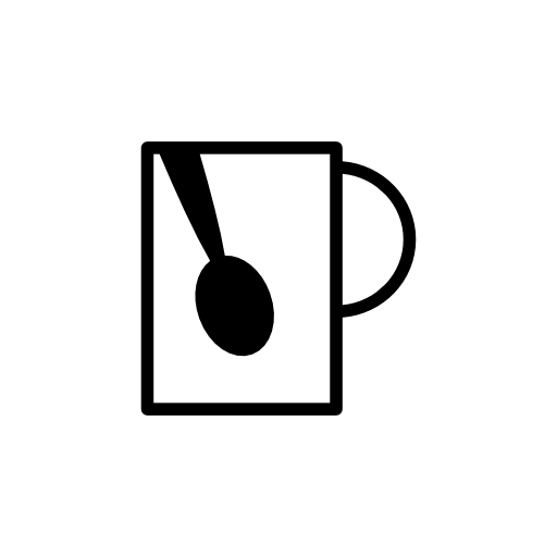 Coffee mug with spoon design